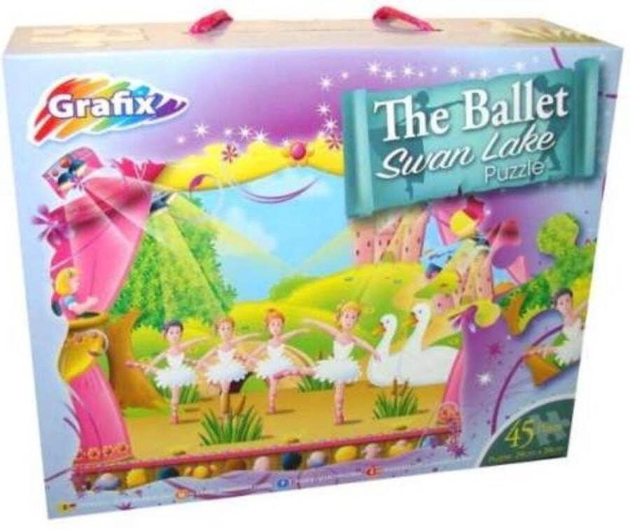 Grafix Zwanen meer puzzel 30x40 cm 45 stukjes