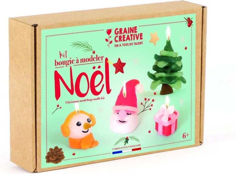 Graine Créative DIY-Kit Maak je eigen Kerstkaarsen Noël