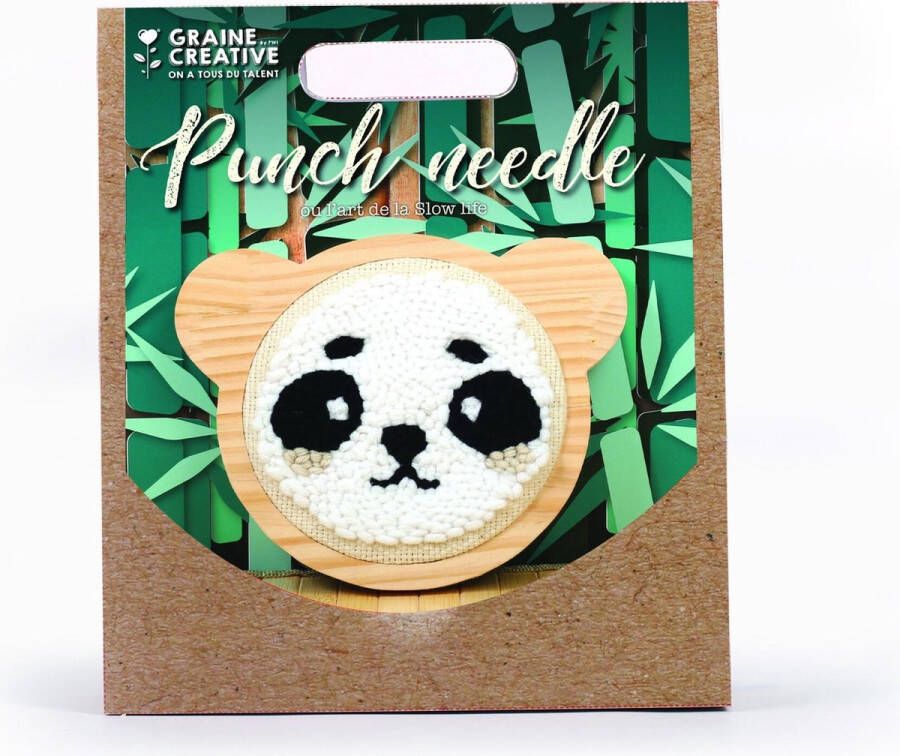 Graine Créative DIY-Kit Punch Needle Set panda d: 15 cm