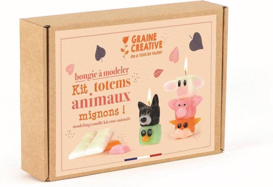 Graine Créative Doe-het-zelf Hobbypakket | DIY-Kit Candle Making | Maak je eigen Kaarsen Pakket Dieren Totem