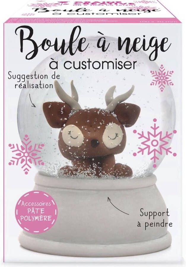 Graine Créative Doe-het-zelf Set Hobbypakket Decoratie Maak je eigen Sneeuwbol incl sneeuwvlokjes