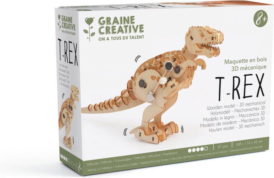Graine Créative GC Mechanisch Model T-Rex 3D Set