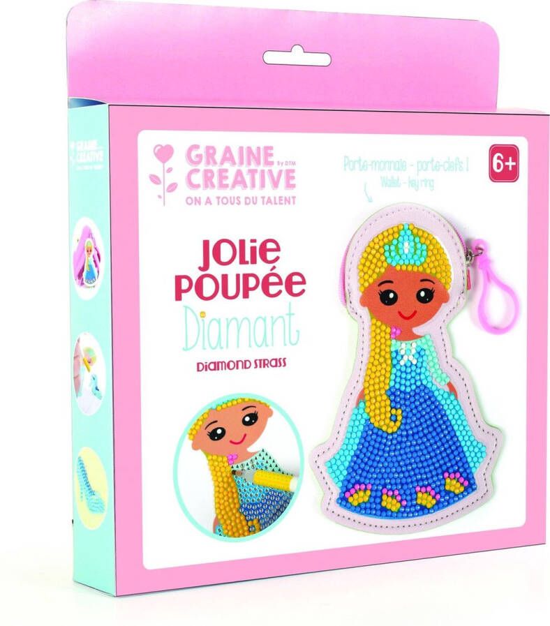 Graine Créative GRAINE CREATIVE Diamond Strass Hobbypakket Kinderen Portemonnee Prinses