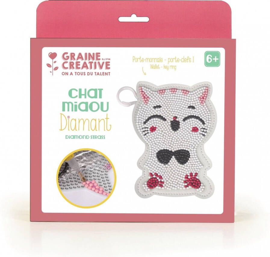 Graine Créative GRAINE CREATIVE DIY Diamond Painting Portemonnee Kit miauw kat