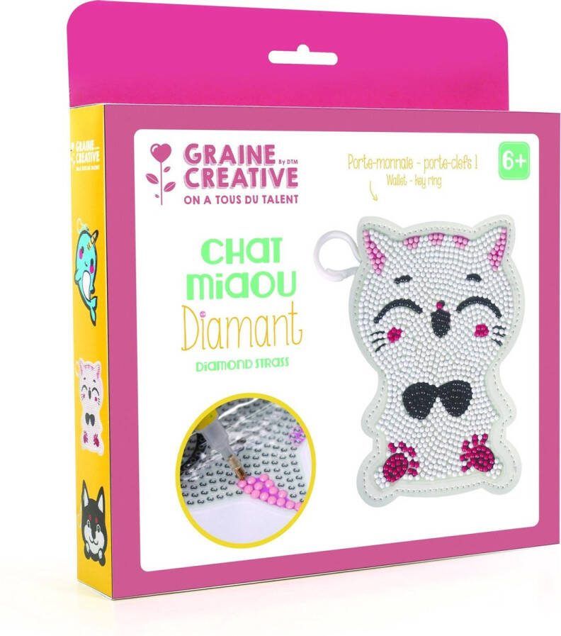 Graine Créative GRAINE CREATIVE DIY Diamond Painting Portemonnee Kit miauw kat