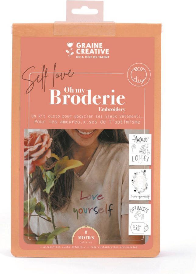 Graine Creative Embroidery kit for clothes Self love