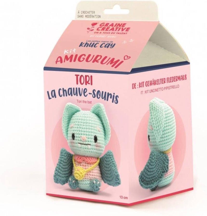 Graine Créative Graine Creative Amigurumi Haakpakket Vleermuis 13 cm