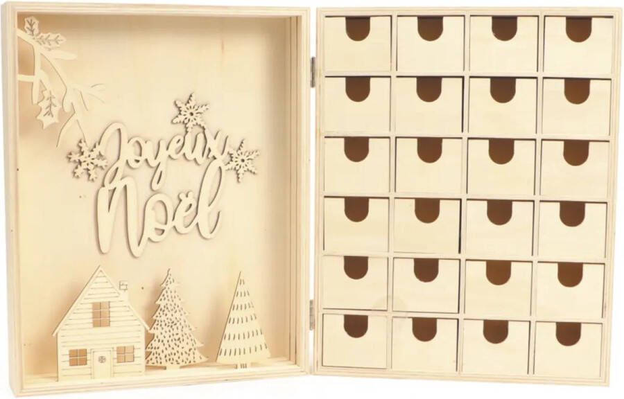 Graine Creative GC Houten Adventkalender 24x30x8 cm