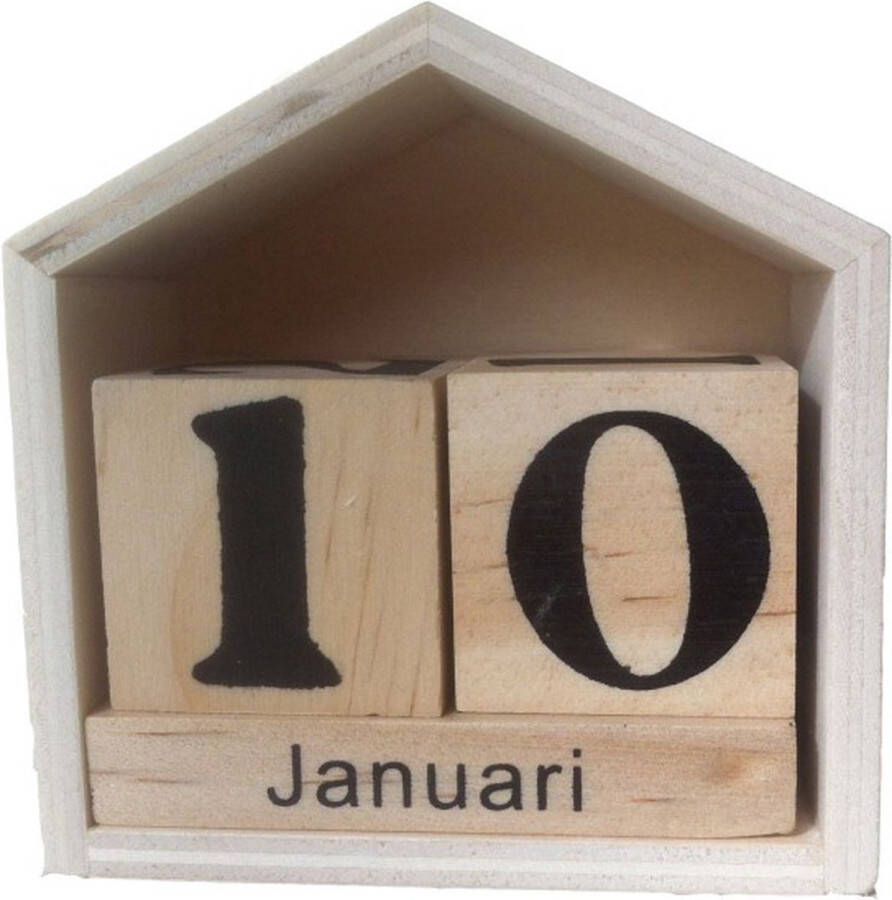 Graine Creative GC Houten Kalender Huisje 7x7 5x3 5 cm