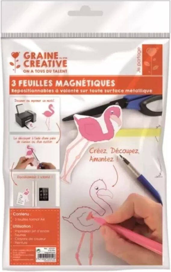 Graine Creative GC Magneetpapier A4 3 stuks