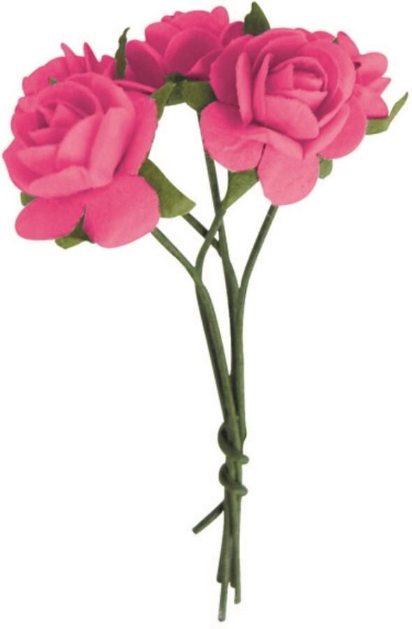 Graine Creative GC Papieren Mini Rozen 6 mm 10 stuks Roze