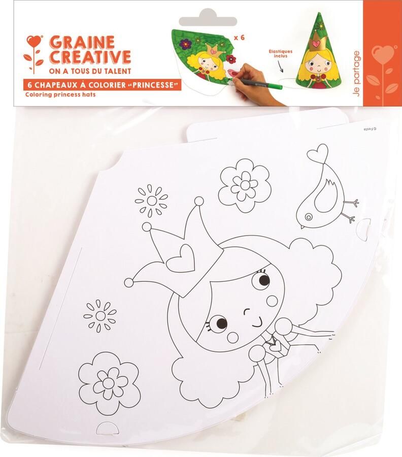 Graine Creative GC Prinsessen Feest Hoed 6 stuks
