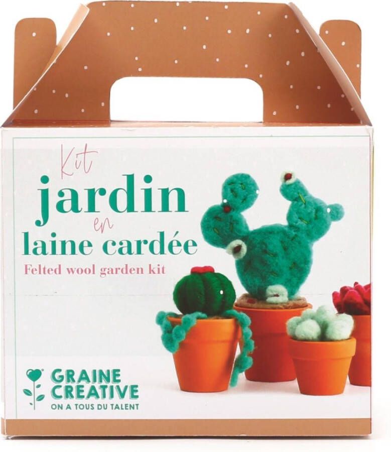 Graine Créative Graine Creative Viltpakket Woltuin Cactussen Naaldvilten