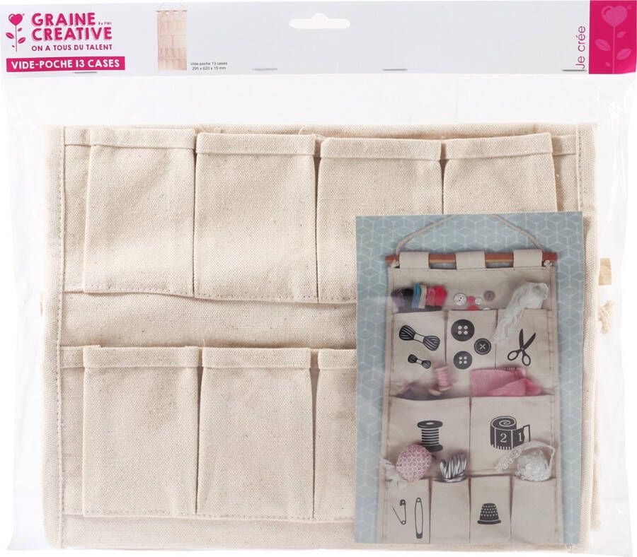 Graine Creative GC Hangende Organizer 29 5x62 cm 13 vakken