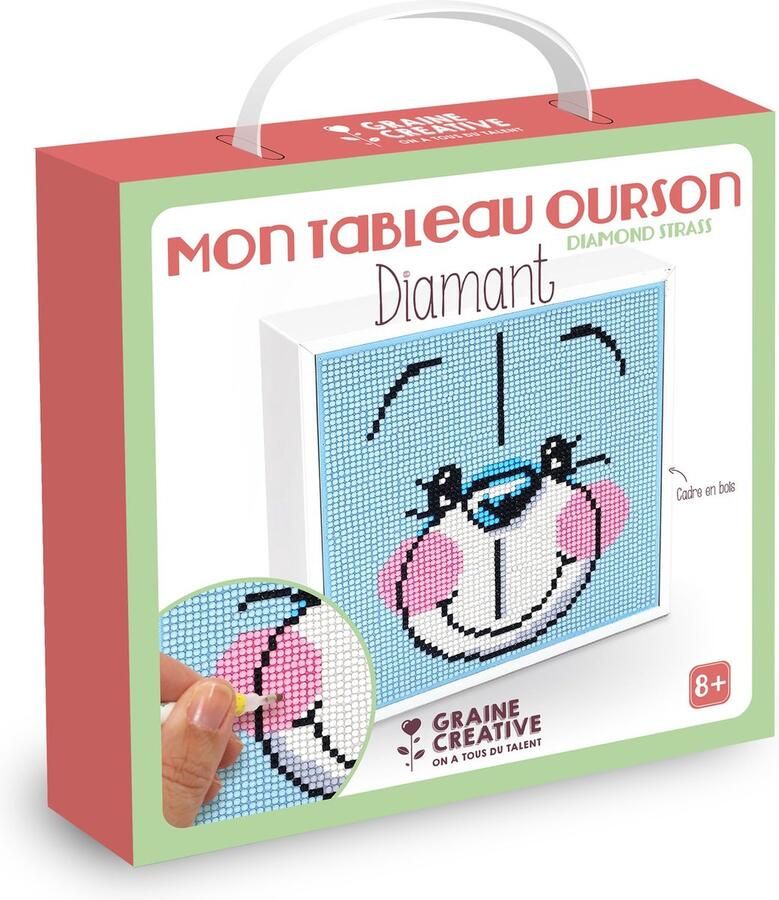 Graine Creative Kit Diamond dots 20cm x 20cm x 3cm Teddy bear