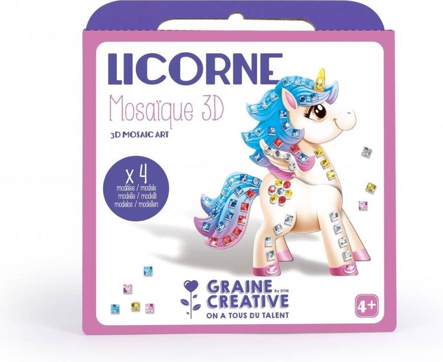 Graine Créative GRAINE CREATIVE Kit Mozaïek Art Eenhoorn