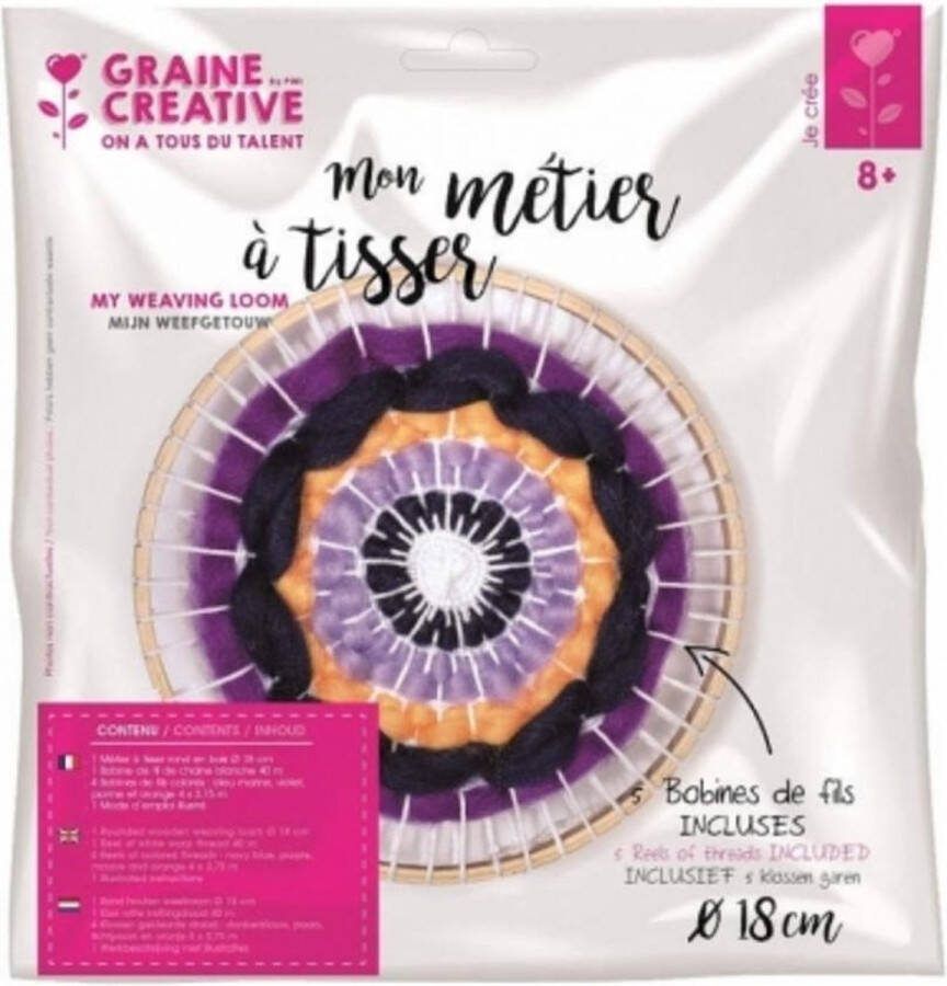 Graine Créative Graine Creative Rond Weven Set Klein 18 cm