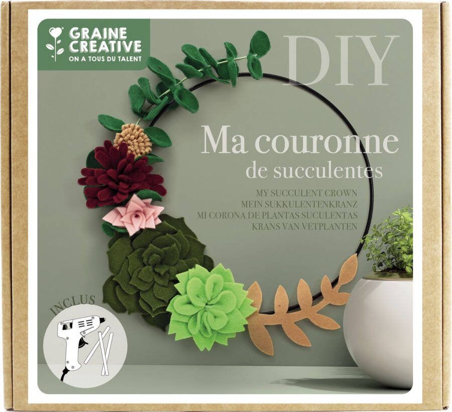 Graine Creative GC Viltpakket Vetplanten Krans