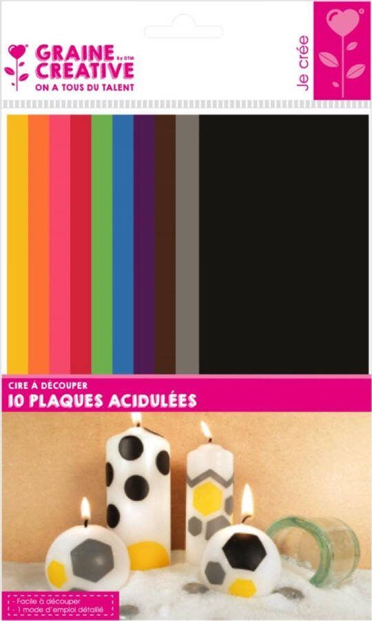 Graine Creative GC Wasfolie 15x6 5 cm Heldere Kleuren 10 stuks