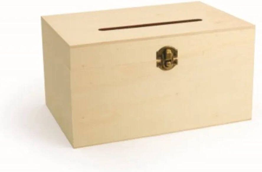Graine Creative GC Houten Kist met Gleuf 24x16x13 cm