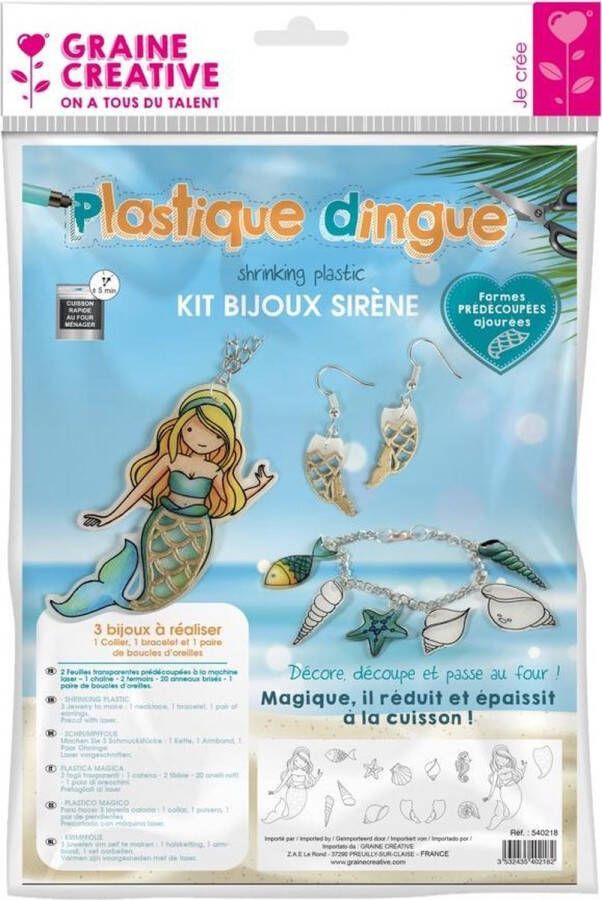 Graine Créative Krimpfolie juwelen kit Kids Zeemeermin