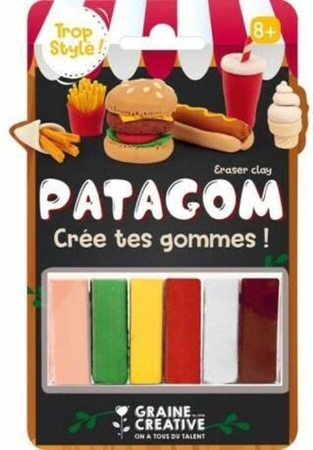Graine Créative Maak je eigen gum Klei Patagom 6 blokjes junk food