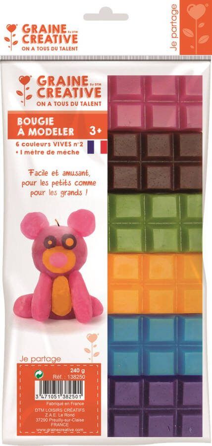 Graine Créative Maak je eigen Kaarsen 6x 40 gr multikleuren