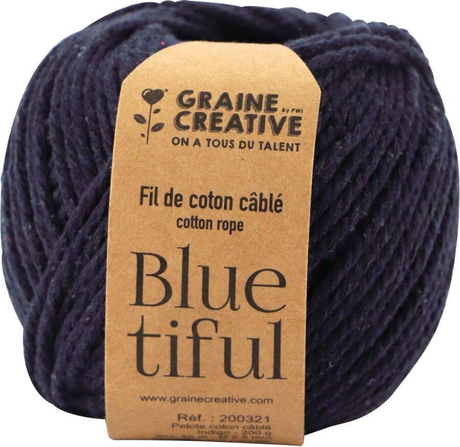 Graine Créative Macramé touw ft 2 5 mm x 80 m indigo