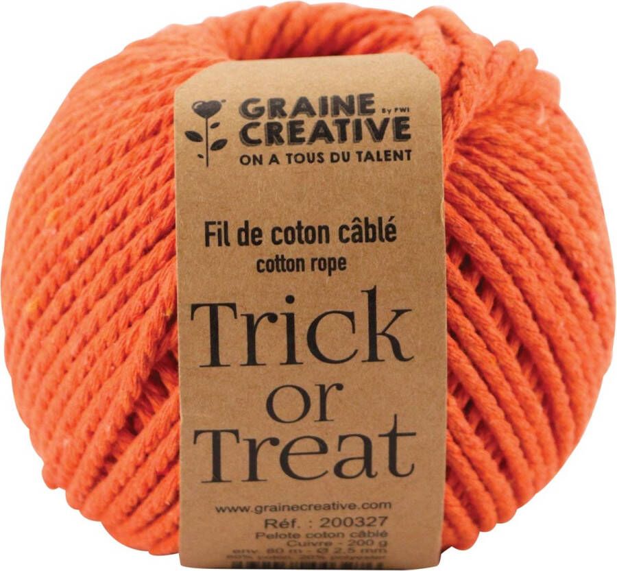 Graine Créative Macramé touw ft 2 5 mm x 80 m oranje