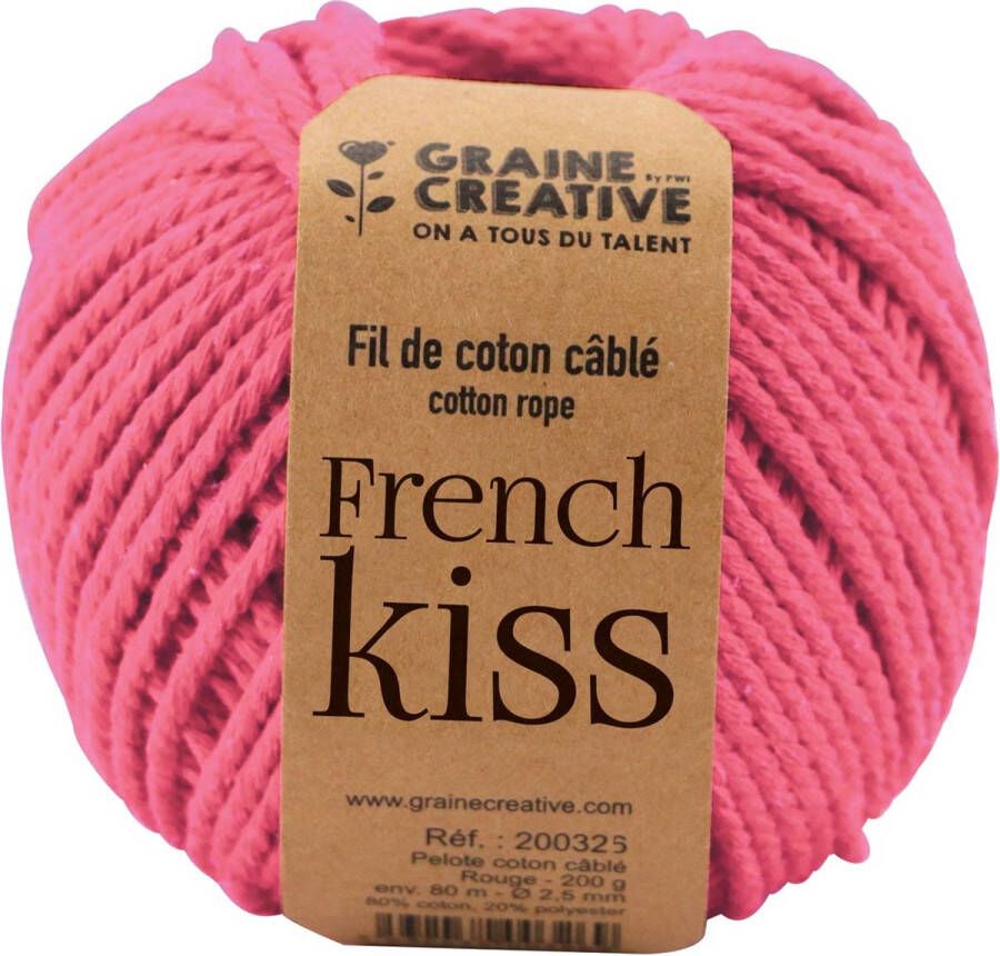 Graine Créative Macramé touw ft 2 5 mm x 80 m roze