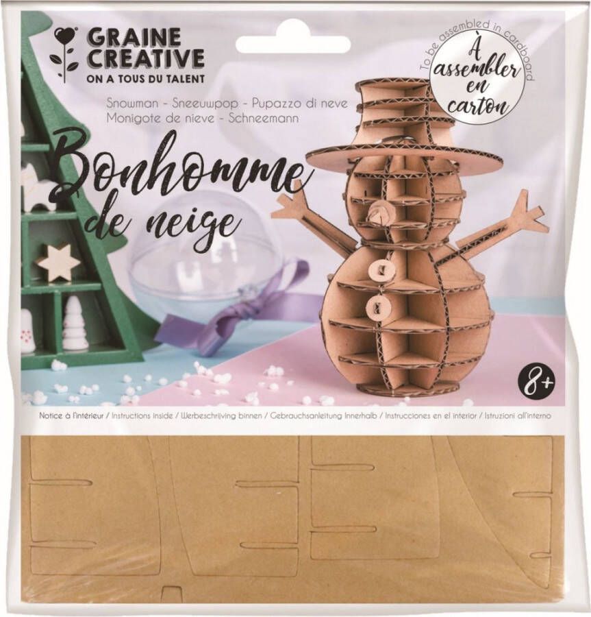 Graine Créative Maquette sneeuwman 15 x 15 cm