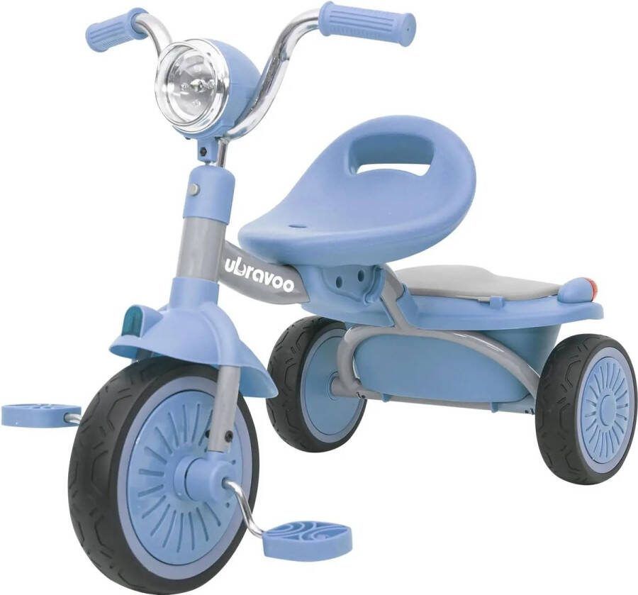 Gran Vida Driewieler Met Licht Inklapbaar Verstelbaar Zitje 2-5 Jaar Blauw