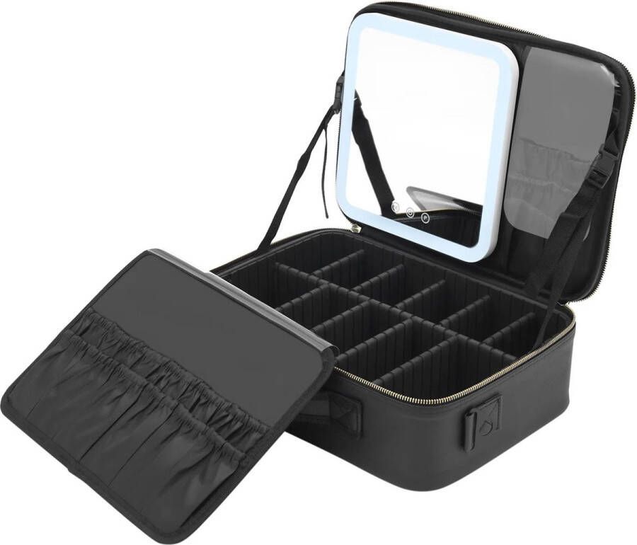 Gran Vida Make-Up Koffer met Spiegel & LED Verlichting Draagbaar en Veelzijdig Professioneel Ontwerp
