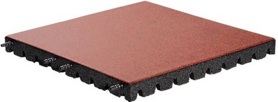 Granuflex Rubber tegel met pen- en gat verbinding EPDM Terra 50x50 cm – 55mm