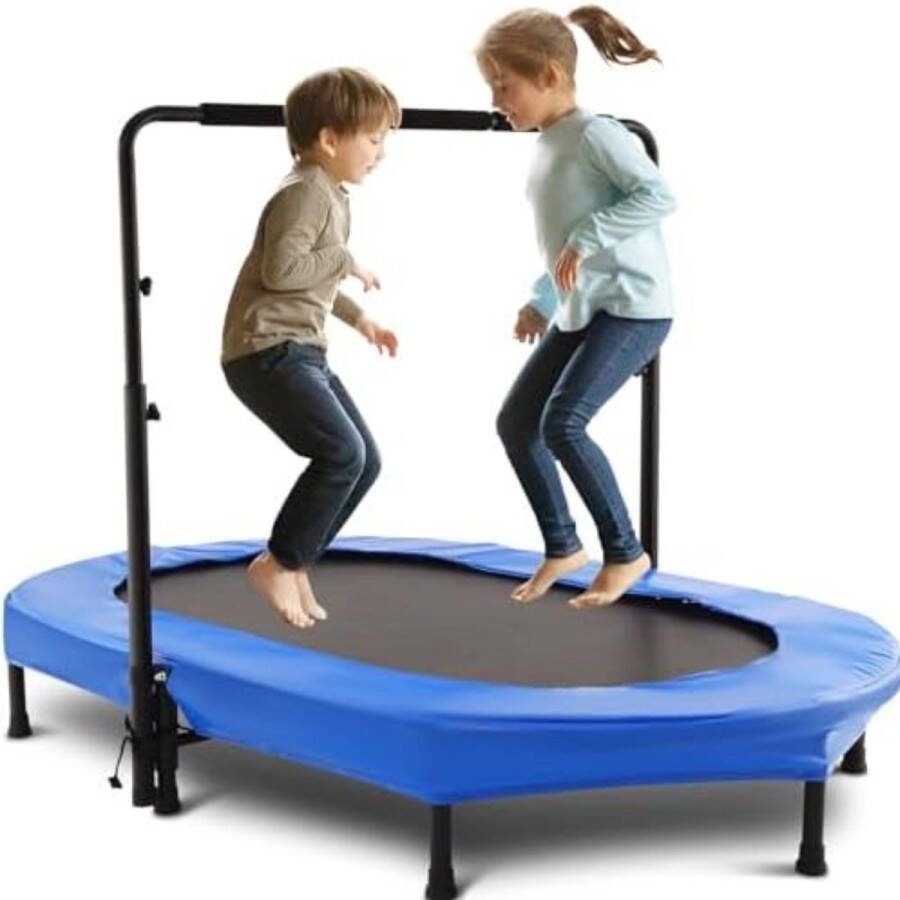 Gratyfied Mini trampoline opvouwbaar Kleine trampoline fitness opvouwbaar ‎142 x 92 x 17 8 cm 12 59 kilogram Blauw