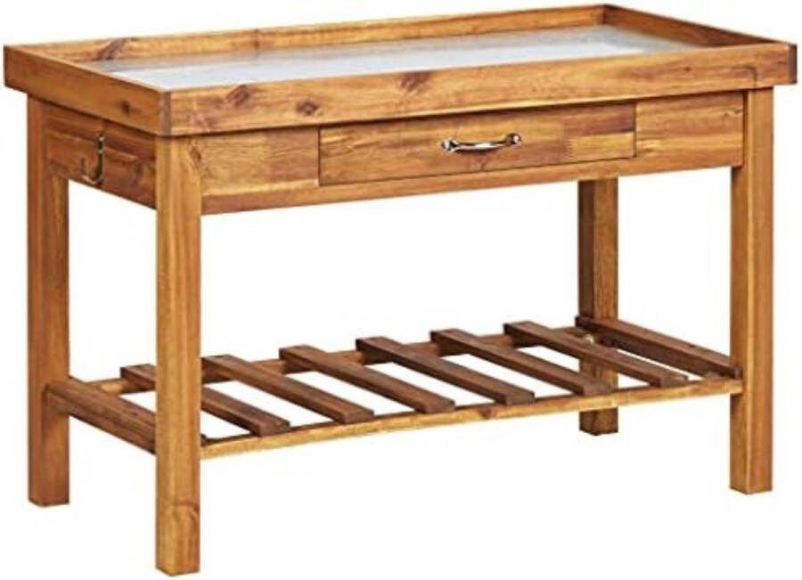 Gratyfied Tuinwerktafel Tuinwerkbank Oppottafel Tuinwerktafel Met Zinken Blad Oppottafel Buiten