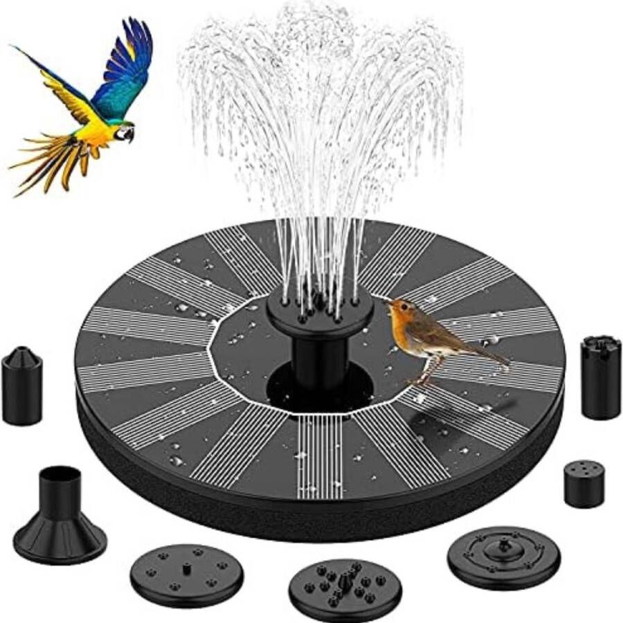Gratyfied Vijverpomp zonne energie Vijverpomp solar Vijverbeluchter op zonne-energie ‎17 1 x 16 9 x 4 cm 270 gram Zwart