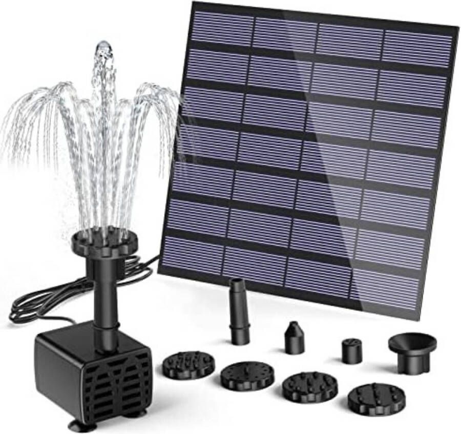 Gratyfied Vijverpomp zonne energie Vijverpomp solar Vijverpompen voor onder water Vijverbeluchter op zonne-energie ‎11 x 11 x 0 3 cm 200 gram