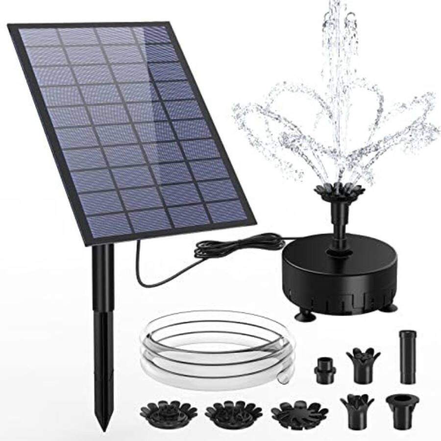 Gratyfied Vijverpomp zonne energie Vijverpomp solar Vijverpompen voor onder water Vijverbeluchter op zonne-energie ‎26 5 x 18 5 x 0 2 cm 500 gram