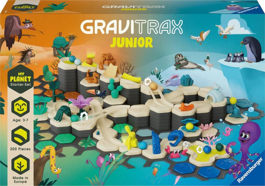 GraviTrax Junior Starter-Set XXL My World Knikkerbaan Interactief Kogelbaansysteem voor Kinderen