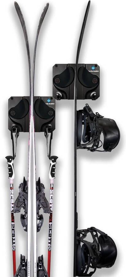 Gravity Grabber Ultimate Ski & Snowboard wandrek Voor alle ski's en snowboards Beschermt rocker punten en tails Geen beschadiging 2x zwart