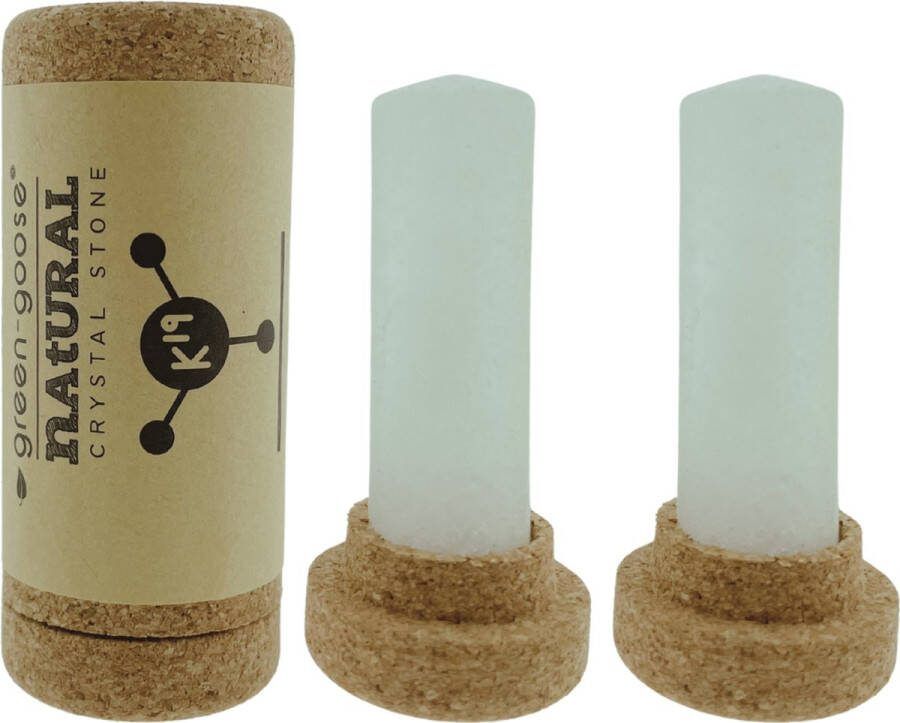 Green-goose Aluinstick 2x20 gram Bloedstoppend bij Wondjes Baardverzorging Duurzaam Ecologisch Biologisch
