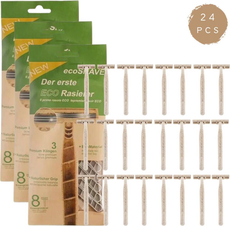 Green-goose Bio-based Scheermesjes Wegwerp 24 Stuks