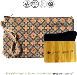 Green-goose Foundation Kwast Met Gratis Kurk Make-up Tasje Make up Borstel Powder Brush Make-up Kwast Concealer
