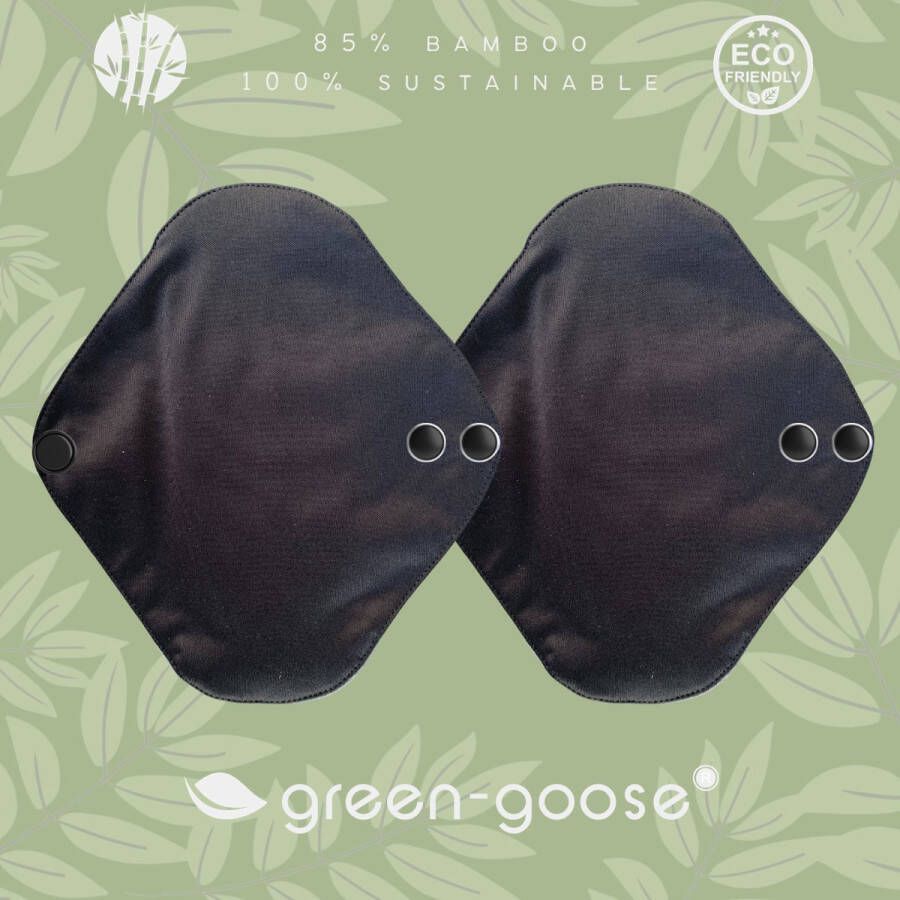 Green-goose Herbruikbaar Maandverband Bamboe 2 Stuks Maat S
