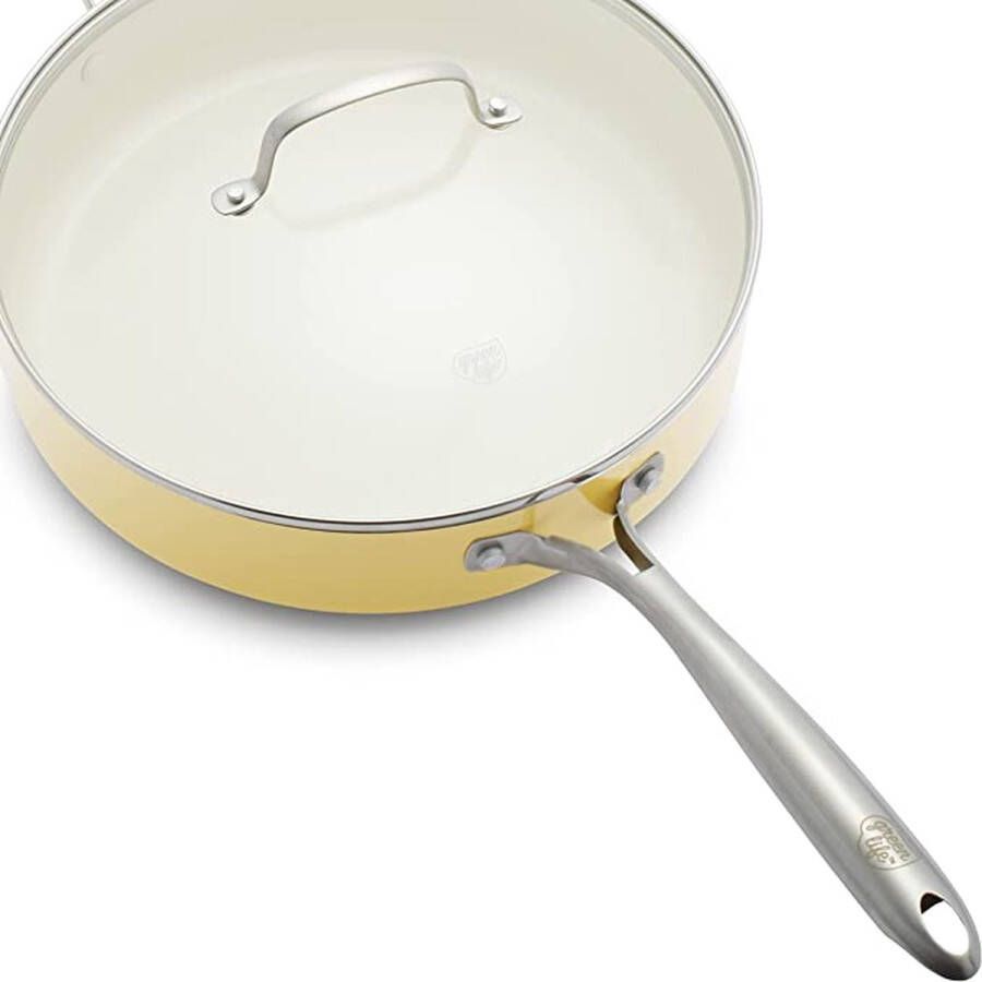 Green Life GreenLife Artizan Sauteerpan met antiaanbaklaag 30 cm 4 8 liter PFAS-vrij geel