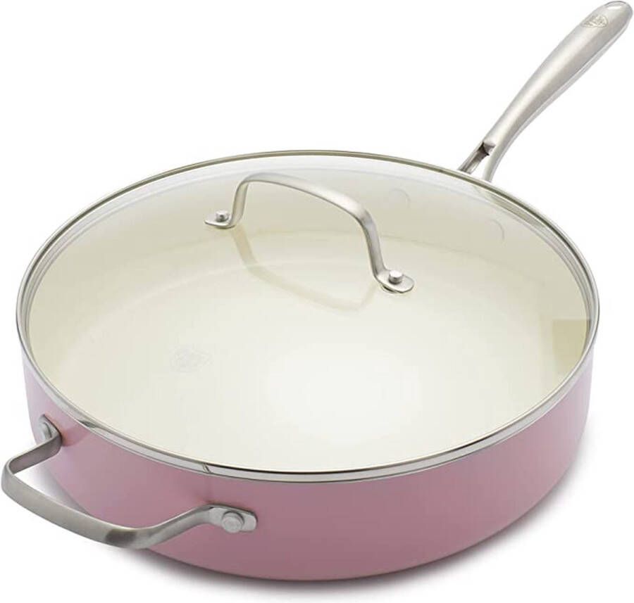 Green Life GreenLife Artizan Sauteerpan met antiaanbaklaag 30 cm 4 8 liter PFAS-vrij roze