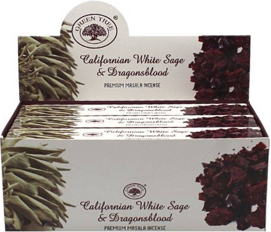 Green Tree Candle Green Tree Californian White Sage & Dragonsblood Wierook (15 gr per pakje)