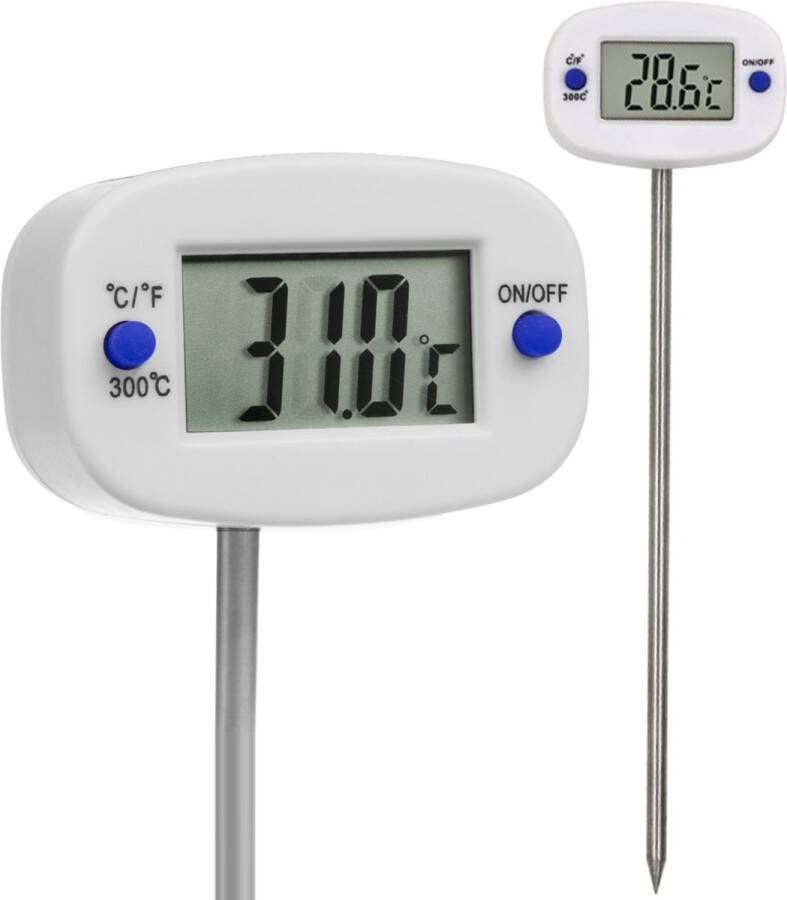 GreenBlue Digitaal Keukenthermometer Vleesthermometer 15cm Wit