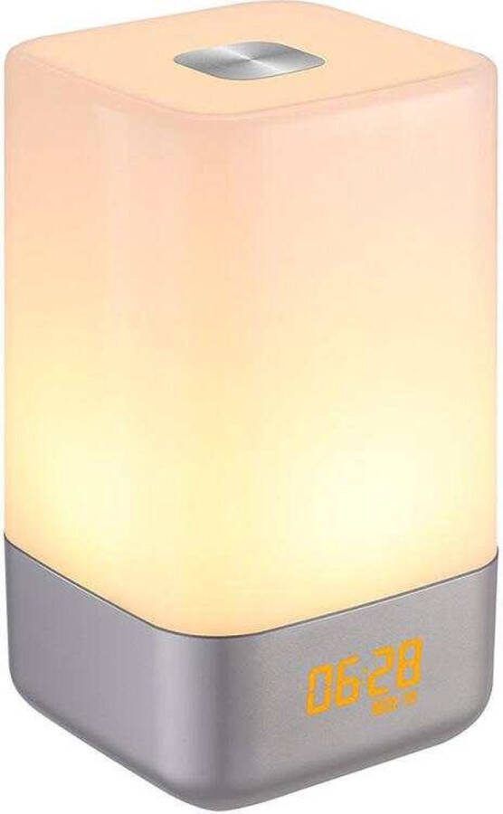 GreenBuys Wake-up Light Digitale wekker Lichtwekker Natuurlijke geluiden Nachtlamp 5 Kleuren Touch Sensor
